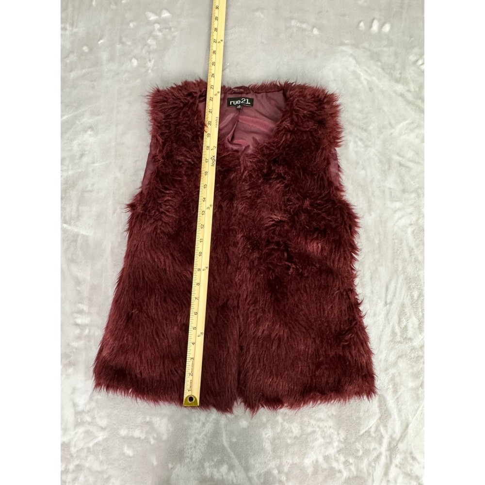 Rue-21 Faux Fur Vest - Red - Size Small